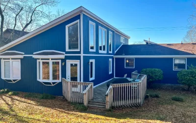 Brentwood home exterior transformation with siding, trim, gutters